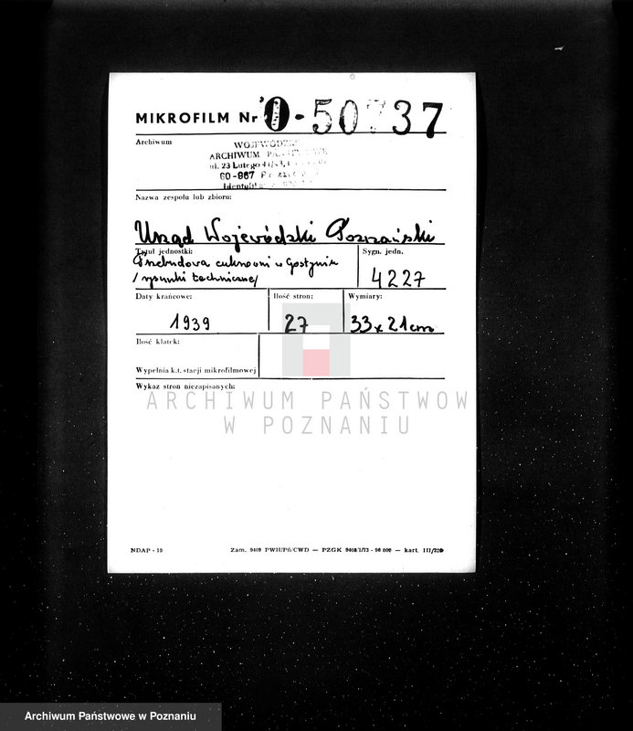 Obraz 2 z jednostki "Rozbudowa cukrowni w Gostyniu / rysunki techniczne/"