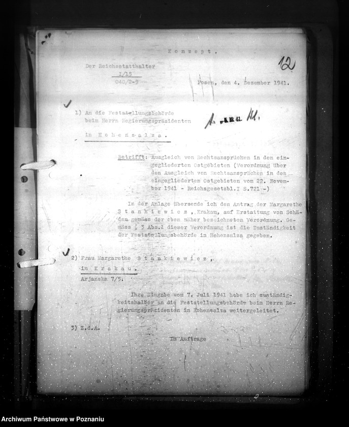 Obraz 17 z jednostki "Verordnung über den Ausgleich von Rechtsansprüchen"