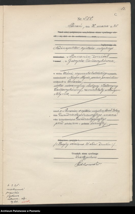Obraz 15 z jednostki "Księga miejscowa zgonów tom II [Rejestr główny zgonów]"