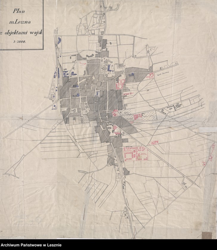 Obraz 1 z kolekcji "Jak zmieniało się Leszno? Plany miasta Leszna w zasobie Archiwum"