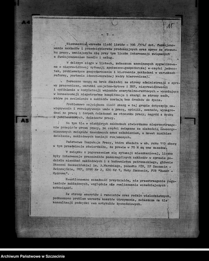 image.from.unit.number "Protokoły posiedzeń Egzekutywy Komitetu Wojewódzkiego Polskiej Zjednoczonej Partii Robotniczej: 14, 22 marca; 5, 12, 18 kwietnia 1984 r."