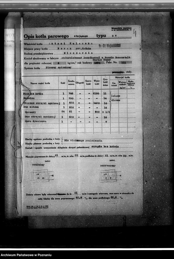 Obraz 8 z jednostki "Mleczarnia w Borku pow. Gostyński – Antoni Kuleczka nr woj. kotła 5967"