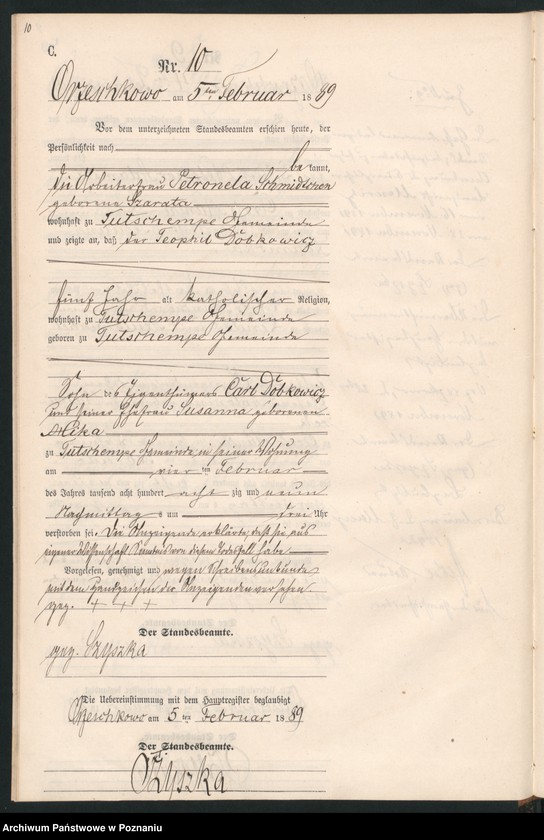 Obraz 13 z jednostki "Księga zgonów"