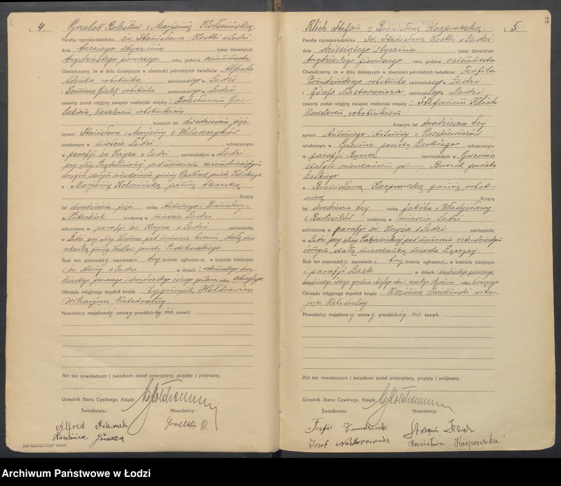 Obraz 5 z jednostki "Akta małżeństw"