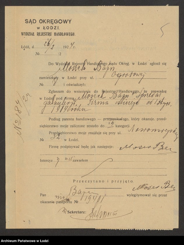 Obraz 7 z jednostki "Moszek Bajn- sprzedaż galanterii"