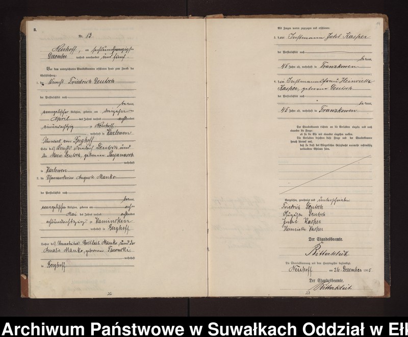 image.from.unit.number "Heirats-Neben-Register des Preussischen Standes-Amtes Neuhoff Kreis Loetzen"