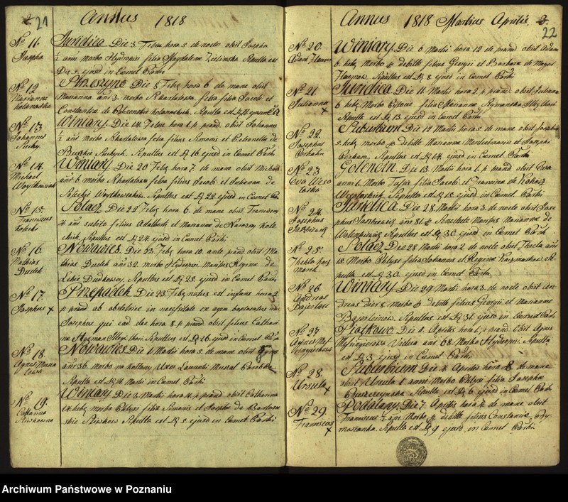 Obraz 14 z jednostki "Księga zgonów"