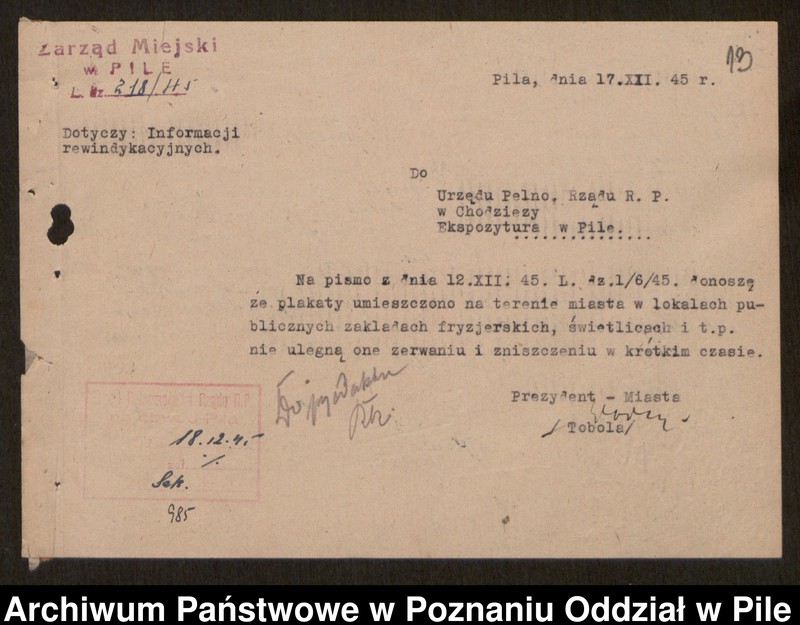 Obraz 15 z jednostki "[Zarządzenia i sprawozdania statystyczne dotyczące rejestracji szkód wojennych]"