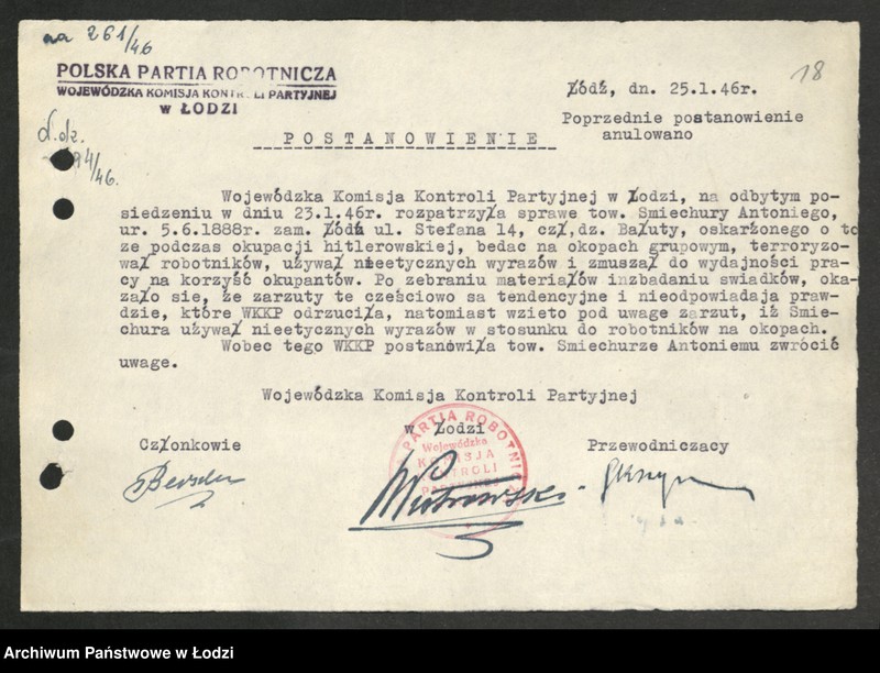 Obraz 19 z jednostki "Postanowienia [i oskarżenia] Komisji"