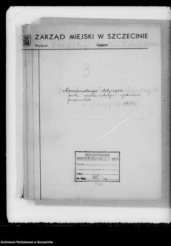 Obraz 3 z jednostki "Korespondencja dotycząca portu szczecińskiego i wydawania przepustek"