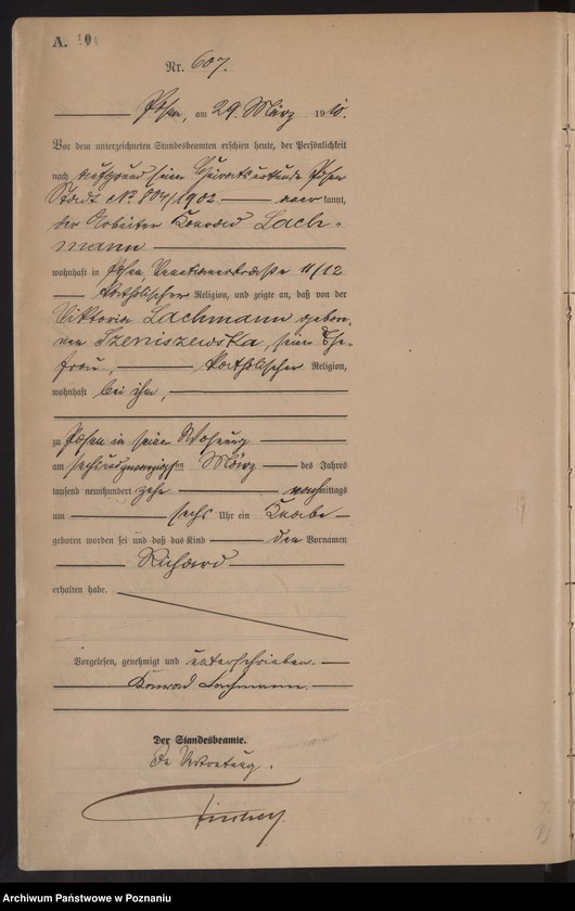 Obraz 11 z jednostki "[Rejestr główny urodzeń]"