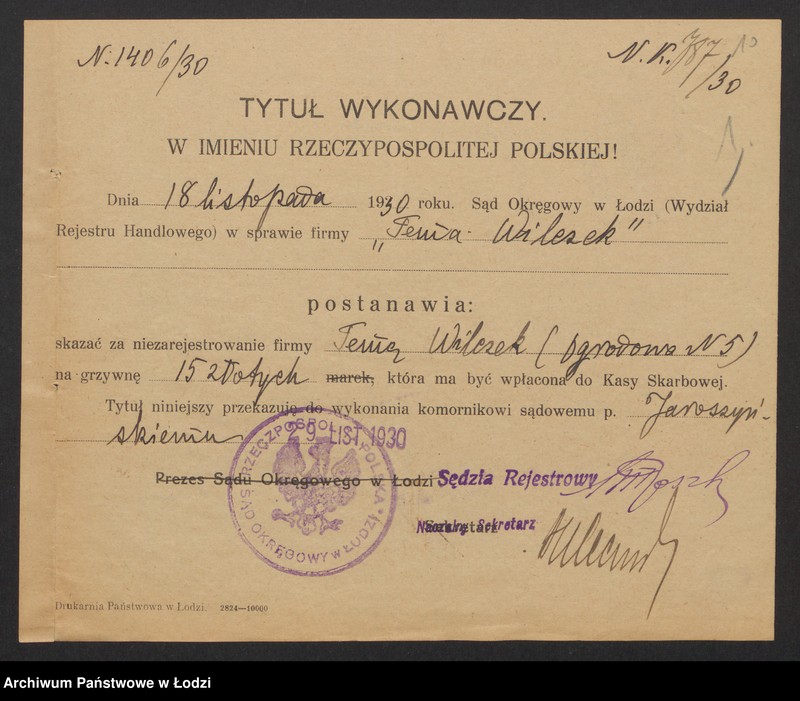 Obraz 12 z jednostki "Tema Wilczek – sprzedaż pończoch"