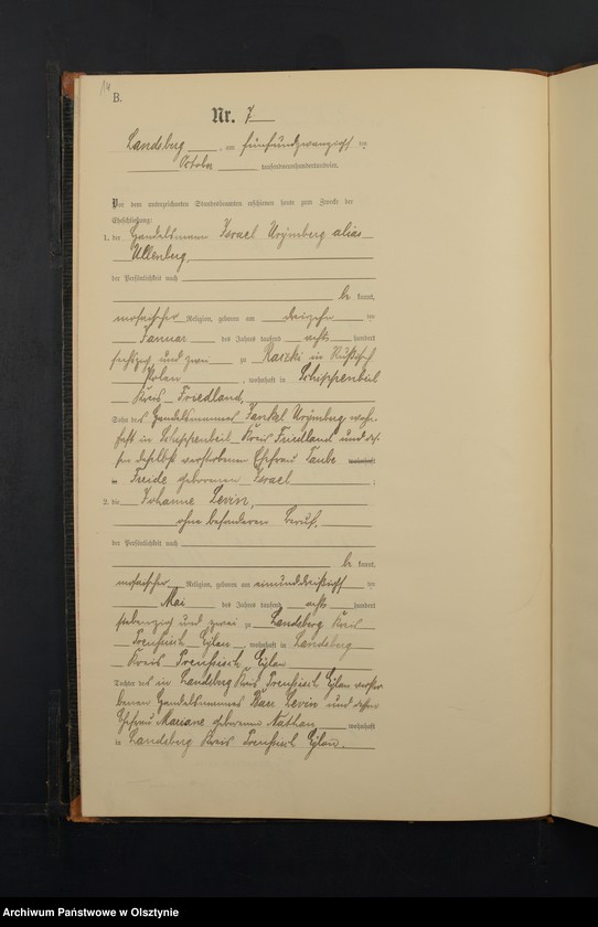image.from.unit.number "Heiraths-Neben-Register Nr 1 - 11"