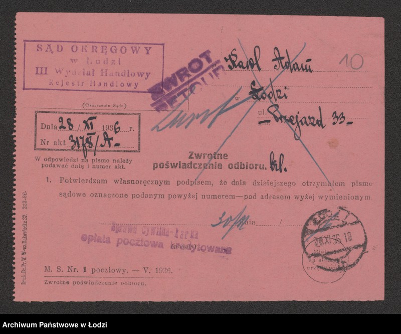 Obraz 12 z jednostki "Karol Adam- prowadzenie tkalni zarobkowej"