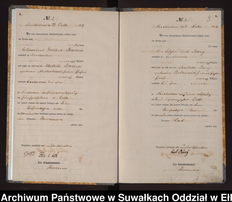 image.from.unit.number "Haupt-Geburts-Register des Königlich Preussischen Standes-Amtes der Stadt Nicolaiken Kreis Sensburg"