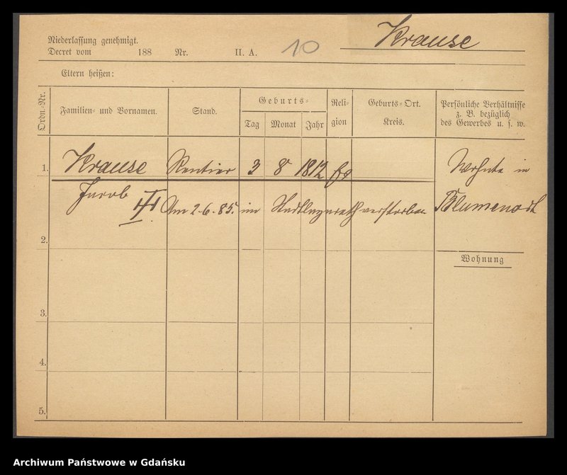 image.from.unit.number "Karty meldunkowe: Krause Ida - Krause Johann"