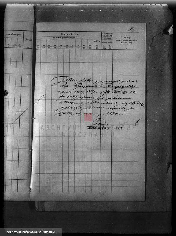 Obraz 18 z jednostki "Plan urządzenia gospodarstwa leśnego dla lasu majętności Zbąszyn-Perzyny powiat nowotomyski 1929-1939"