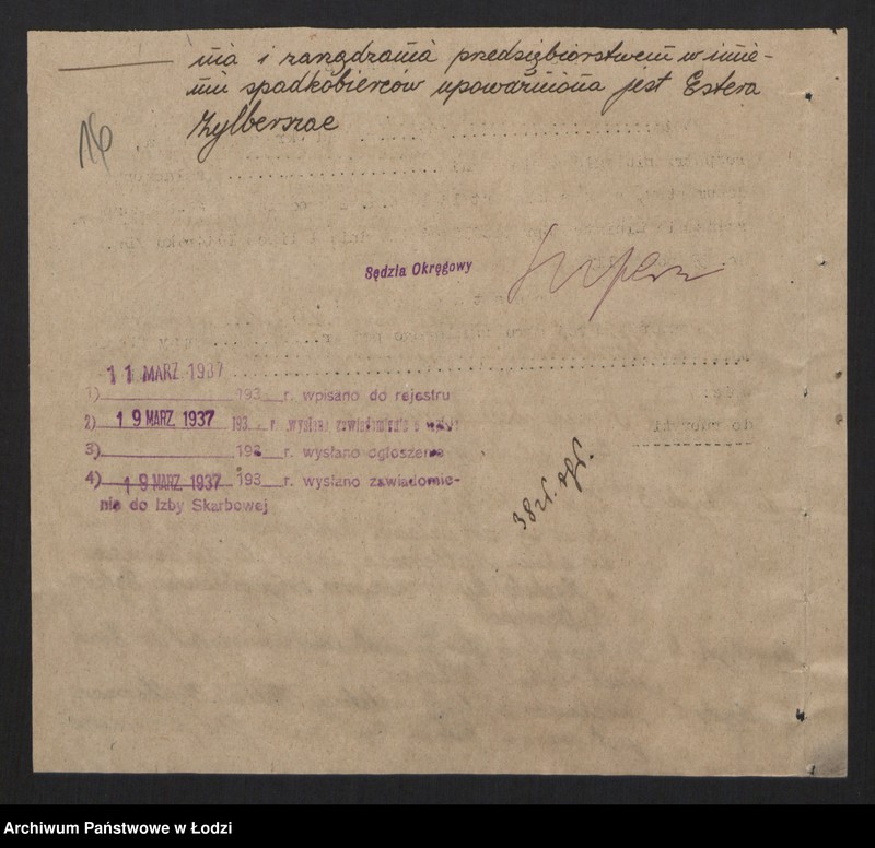 Obraz 18 z jednostki "Lejzer Silberschatz - sprzedaż towarów manufakturowych"