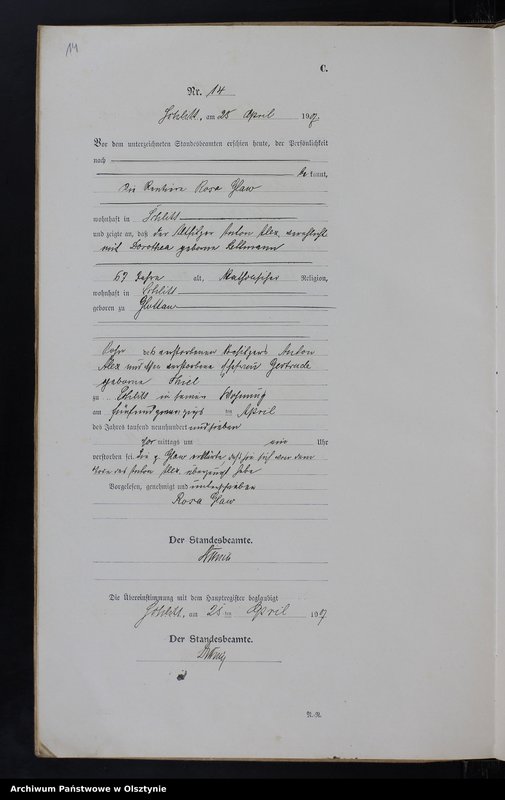 image.from.unit.number "Sterbe-Neben-Register Nr 1 - 22"