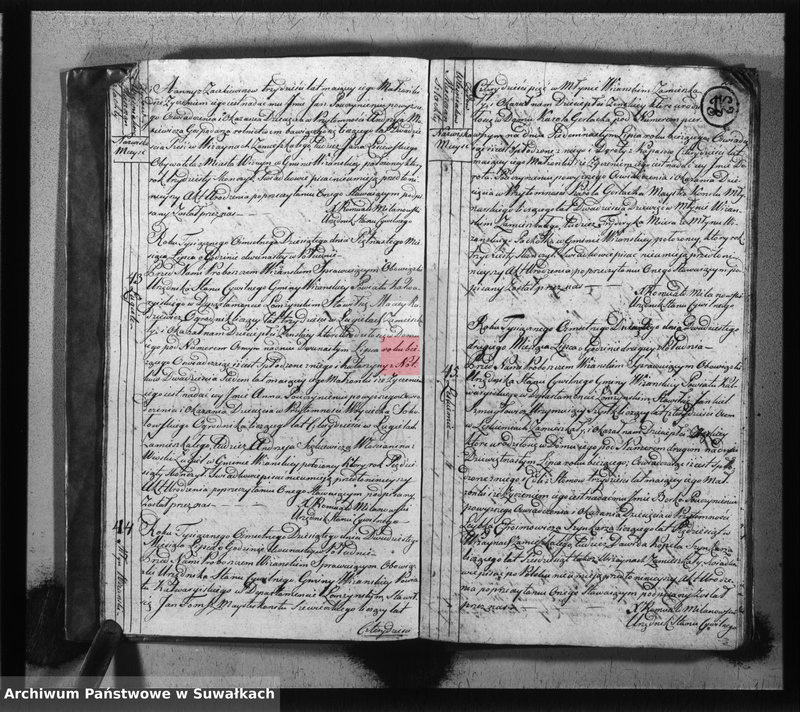 image.from.unit.number "Księga do zapisywania aktów cywilnych urodzenia gminy wiżajńskiey, departamentu łomżyńskiego, powiatu kalwaryjskiego"