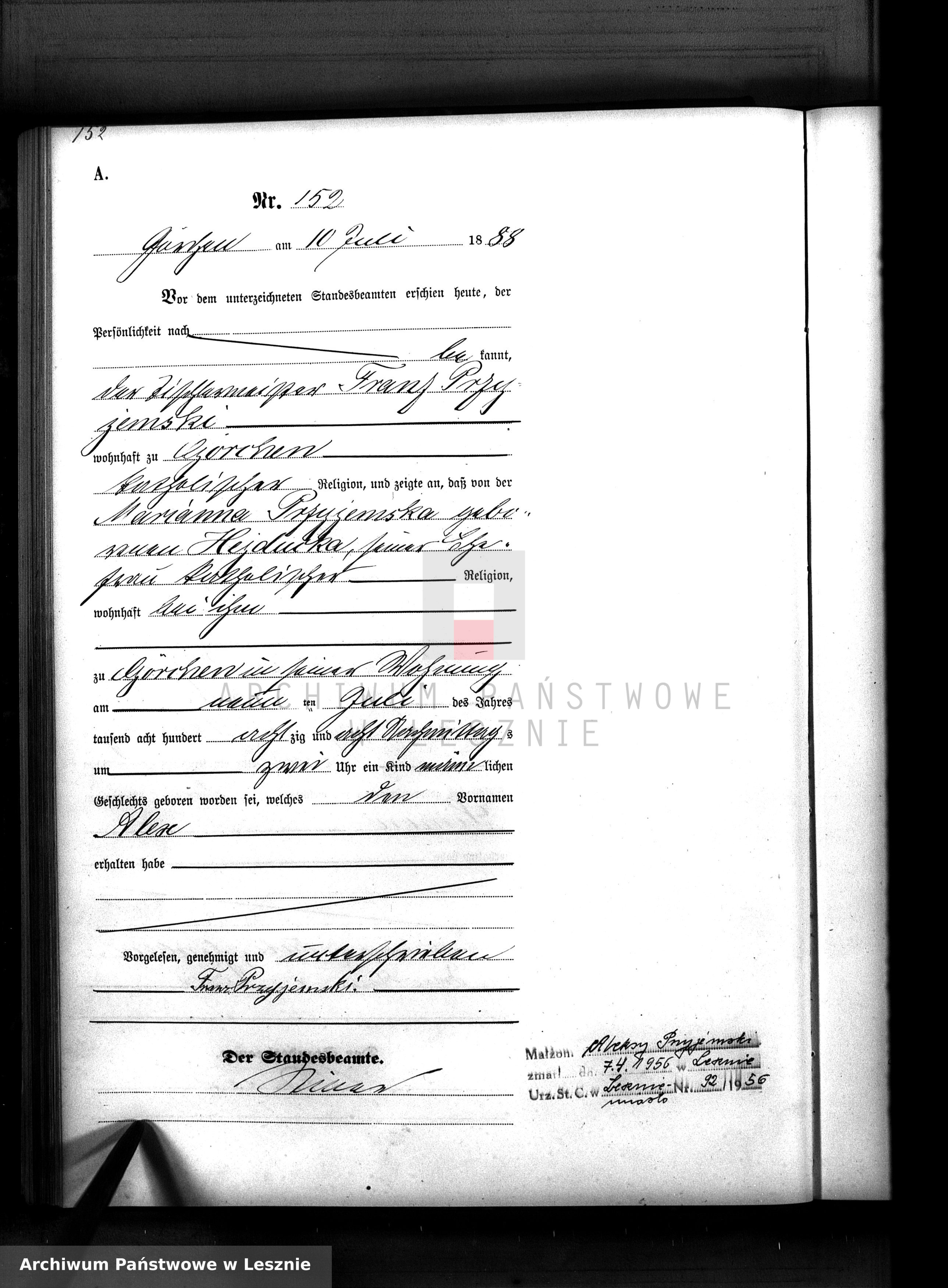 Skan z jednostki: [Księga urodzeń]