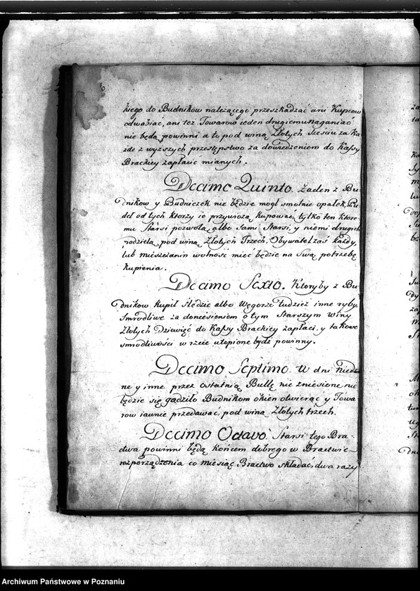 Obraz 10 z jednostki "Wypis. Komisja Dobrego Porządku nadaje bractwu budniczemu nowy statut."