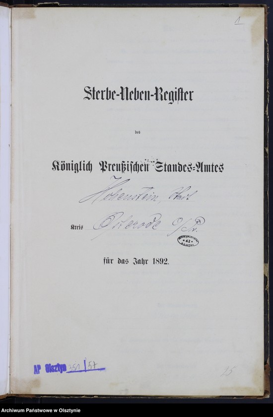 image.from.unit.number "Sterbe-Neben-Register Nr 1 - 71"