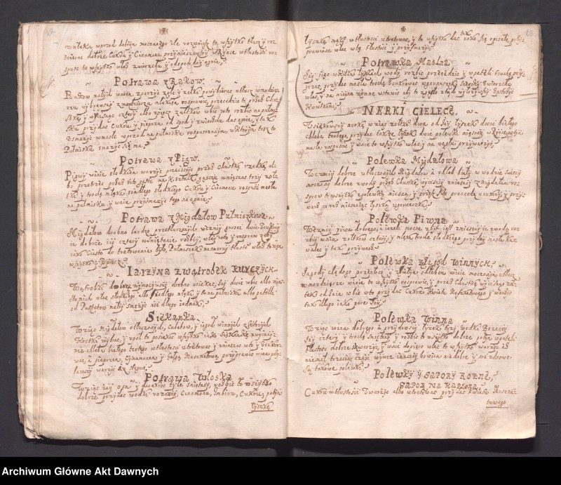 image.from.unit.number "„Moda bardzo dobra smażenia różnych konfektów i innych słodkości, a także przyrządzania wszelakich potraw, pieczenia chleba i inne sekreta gospodarskie i kuchenne” (brak karty tytułowej, wycięta w celu zatarcia proweniencji)."