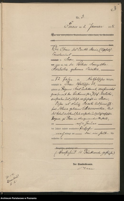 Obraz 5 z jednostki "Księga miejscowa zgonów tom I [Rejestr główny zgonów]"
