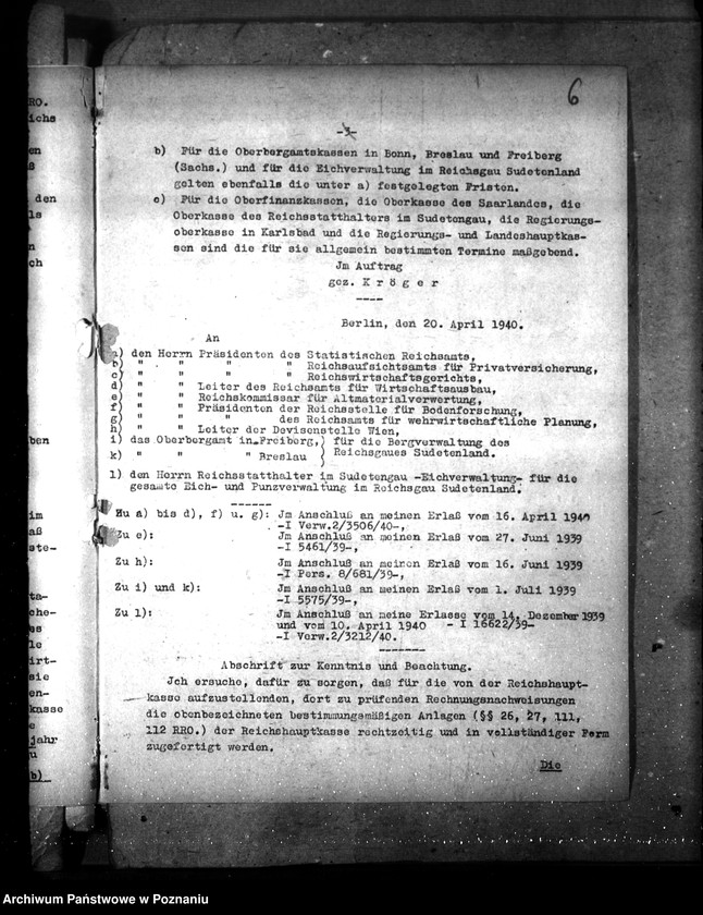 Obraz 10 z jednostki "Jahresabschluss 1940. Reichswirtschaftsverwaltung"