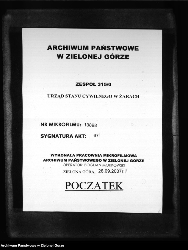 Obraz 1 z jednostki "[Księga akt urodzenia rok 1904-Żary miasto]"