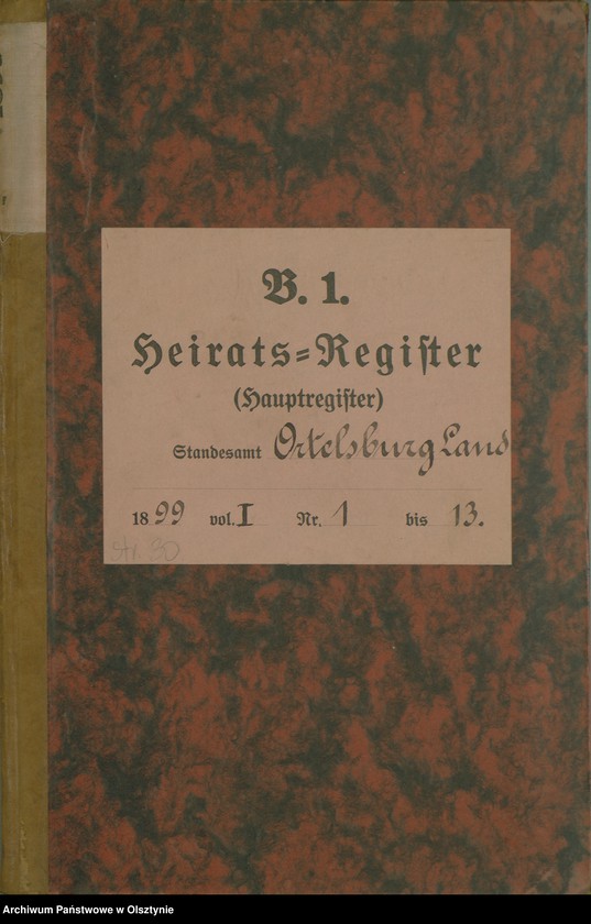 image.from.unit.number "Heiraths-Haupt-Register Nr 1 - 13"