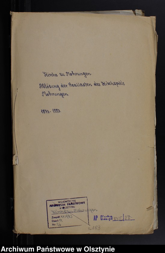image.from.unit.number "Ablösung der Reallasten des Kirchspiels Mohrungen"