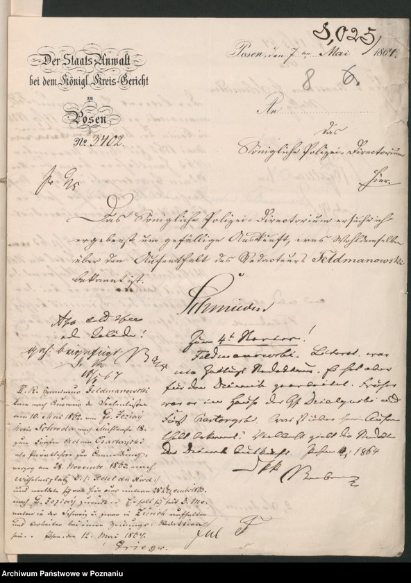 Obraz 14 z jednostki "A. betr. Privatgelehrter Hieronimus Feldmanowski aus Konin, Kreis Buk"