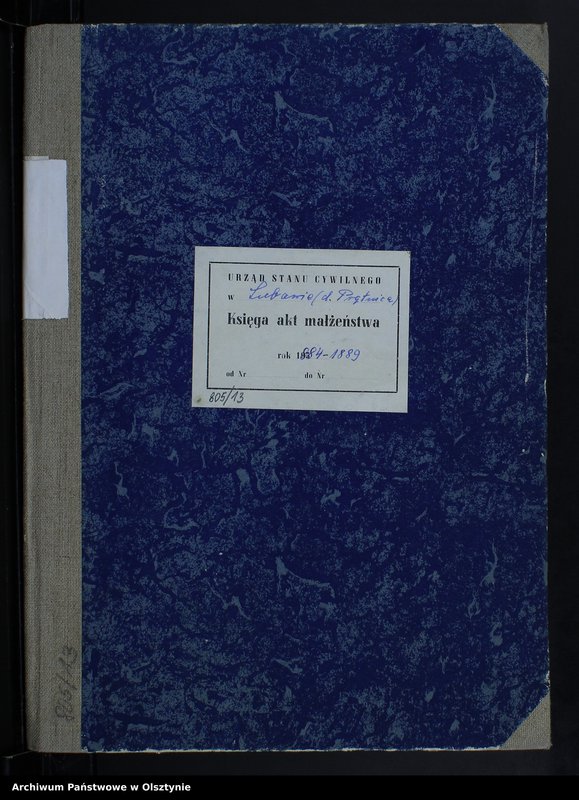 image.from.unit.number "Ksiega małżeństw Nr 1 - 11,1 - 14,1 - 14,1 - 6,1 - 14 i 1 - 6 /przepisana w języju polskim z oryginału niemieckiego w dniach 11.02.-16.02.1961/"