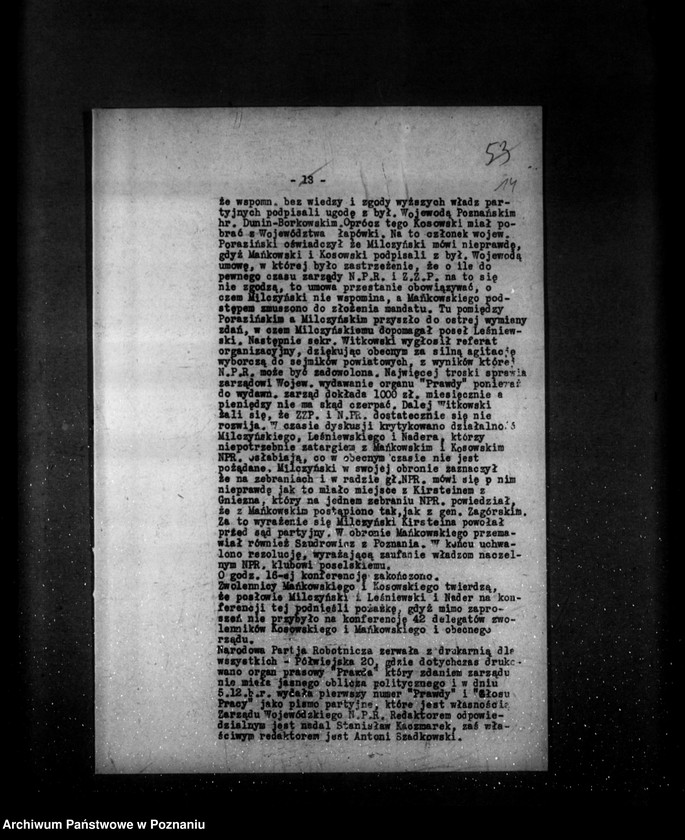 Obraz 19 z jednostki "Sprawozdanie sytuacyjne miesięczne za miesiąc grudzień 1929 r. działy I-IV"