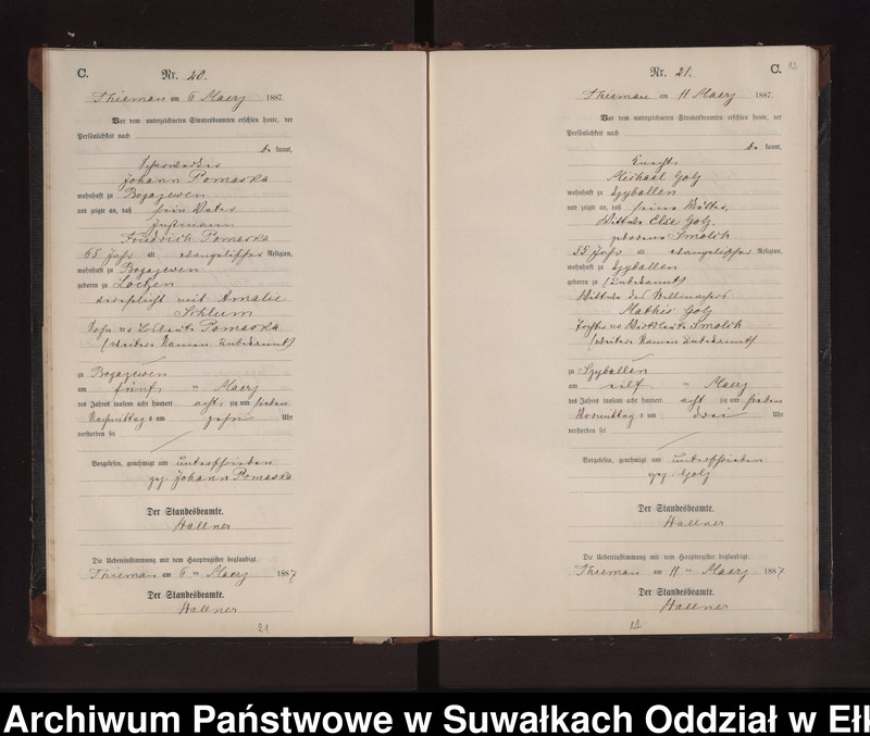 image.from.unit.number "Sterbe-Neben-Register des Preussischen Standes-Amtes Rydzewen Kreis Loetzen"