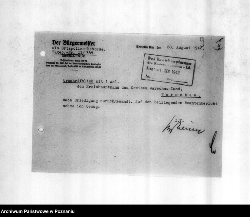 Obraz 13 z jednostki "Beurkundung des Sterbefalles des Landwirts Edmund Modro (Ogrodzona, powiat łęczycki)"