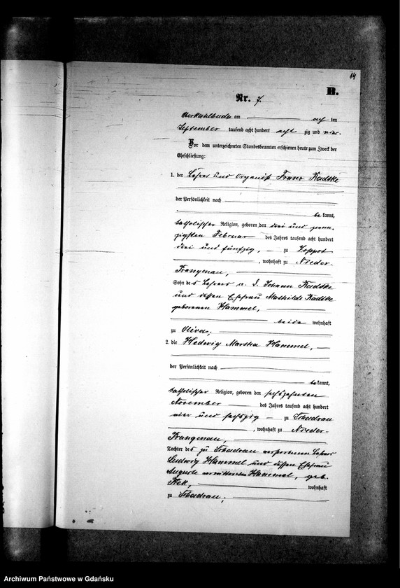 Obraz 19 z jednostki "Księga małżeństw"