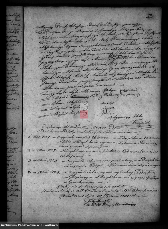 image.from.unit.number "Akta Urodzonych, Umarłych i Zaślubionych Okręgu Bakałarzewo za rok 1830"