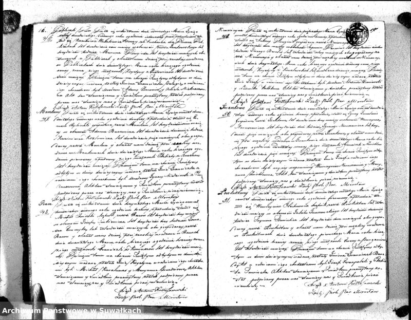 image.from.unit.number "Duplikat Aktów Urodzenia Zaślubienia i Zeyscia Katolików Parafii Mirosławskiey 1827 roku"