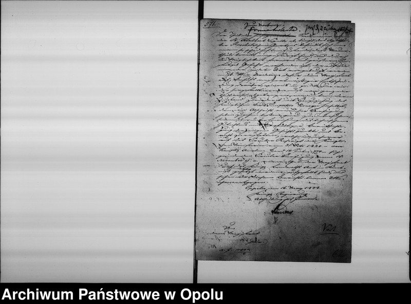 Obraz 5 z jednostki "Acta specialia des Magistrats zu Oppeln über die Herstellung der schadhaften Mauer um dem Apotheker Hemsalechschen Garten. de Anno 1838"