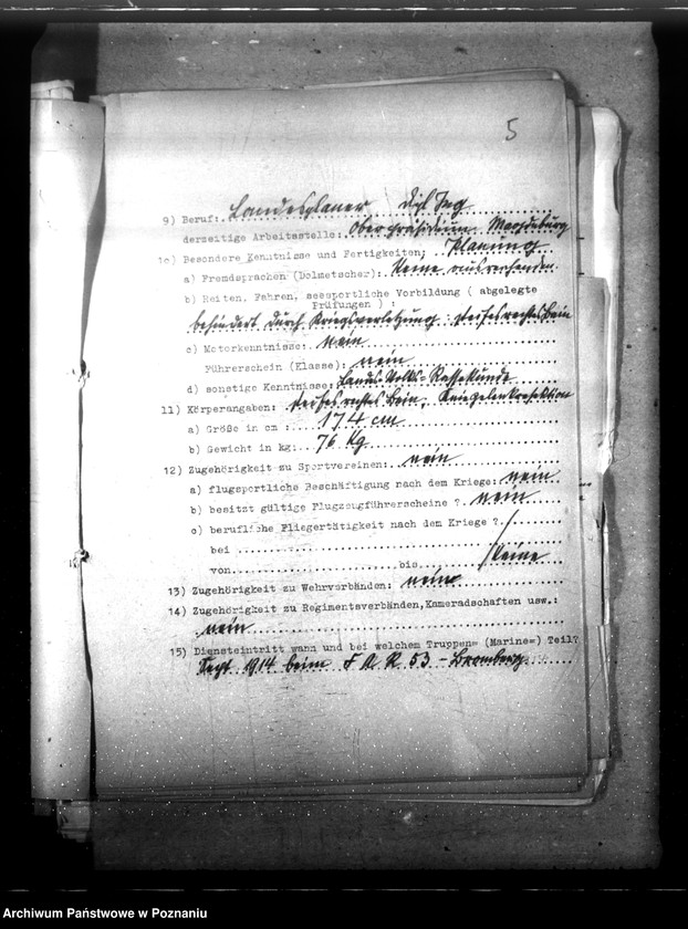 Obraz 9 z jednostki "Personalakte des Landesplaner, Ingenieur W. Richert (między innymi różne notatki)"