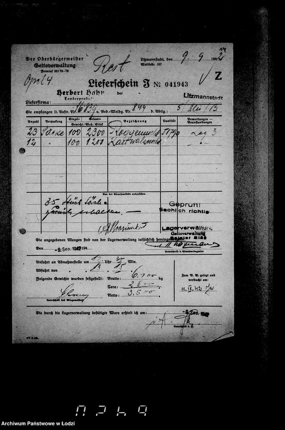 image.from.unit.number "Aufträge, [Lieferscheinen und Rechnungen] 16791-16840 [Dostawa żywności do Getta]"