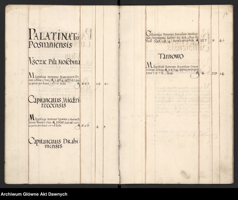 image.from.unit.number "Sumariusz pieniędzy i rejestr retenty piątej części z dochodów dóbr stołowych z terenów całej Rzeczpospolitej."