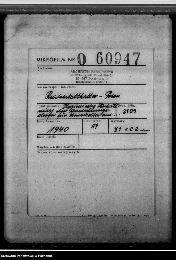 Obraz 2 z jednostki "Hygienische Verhältnisse der Ansiedlungsdörfer für Umsiedler aus Galizien. Bekämpfung der Tuberkulose"