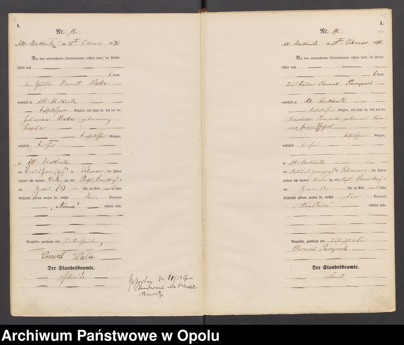 image.from.unit.number "U.S.C. Siołkowice St.[are] Księga aktów urodzeń miejscowa rok 1876"