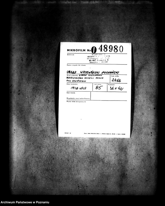 Obraz 2 z jednostki "Operat szacunkowy parcelowanego majątku Rataje powiatu konińskiego"