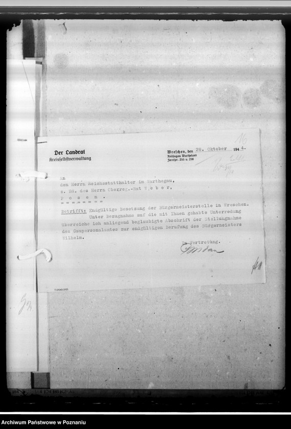 Obraz 20 z jednostki "Wilhelm, Günther - burmistrz we Wrześni"