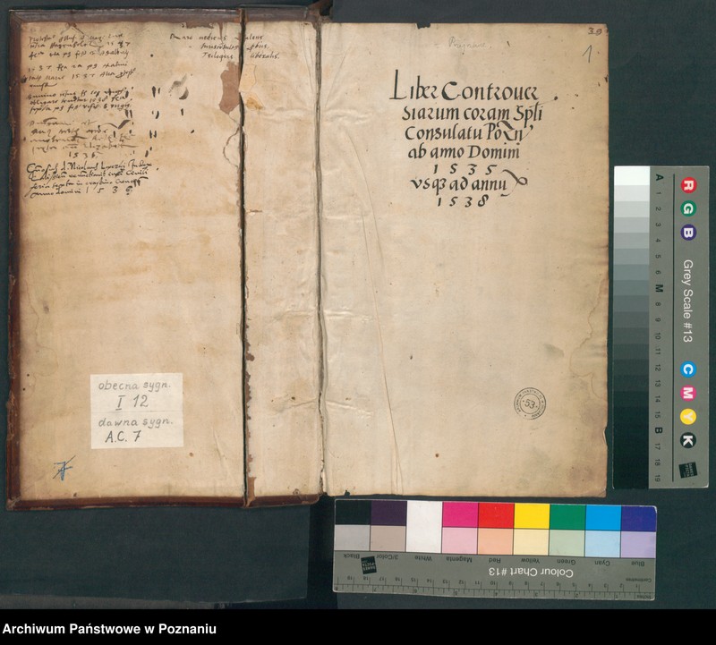 Obraz 4 z jednostki "Liber controversiarum coram spectabili consulatu Posnaniensi ab anno 1535 usque ad annum 1538."